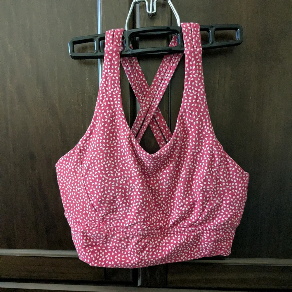 Buffbunny Red And White Polka Dot Women's Sports Bra Size Medium - Picture 1 of 4